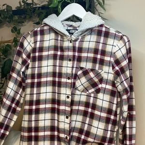 Rewash Brand Flannel Hoodie 
Women’s Size Small